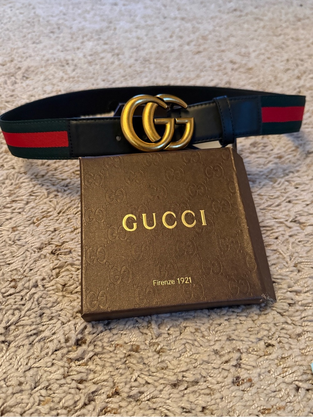 Gucci Signature Double G Buckle Belt 41”